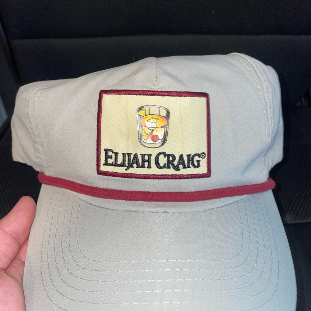 Elijah Craig Beige Cap with Red Trim